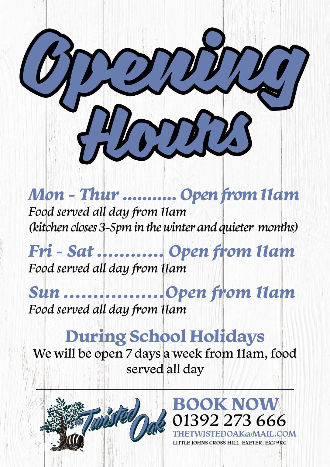 » Opening Hours